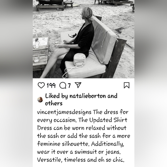 Vincent James Designs UPDATED SHIRT DRESS size Small - Picture 2 of 11